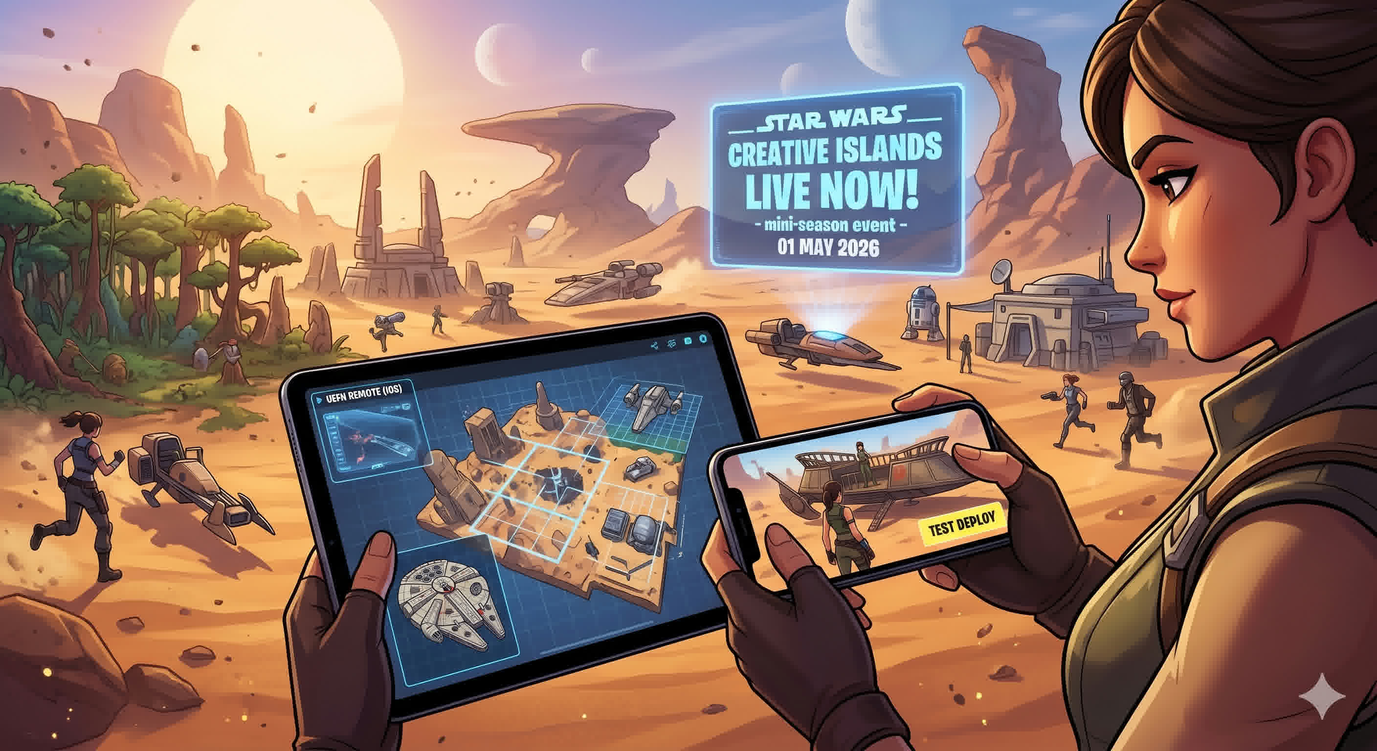 Star Wars strikes back in Fortnite: Creative Islands get the Jedi treatment with new UEFN tools