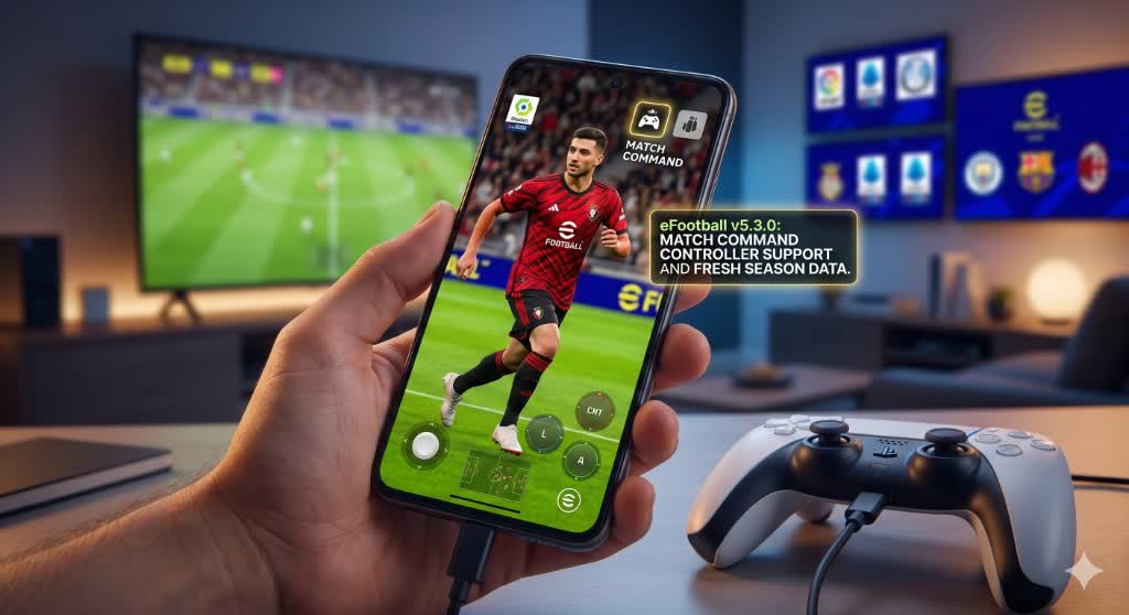 eFootball v5.3.0: Match Command controller support and fresh season data