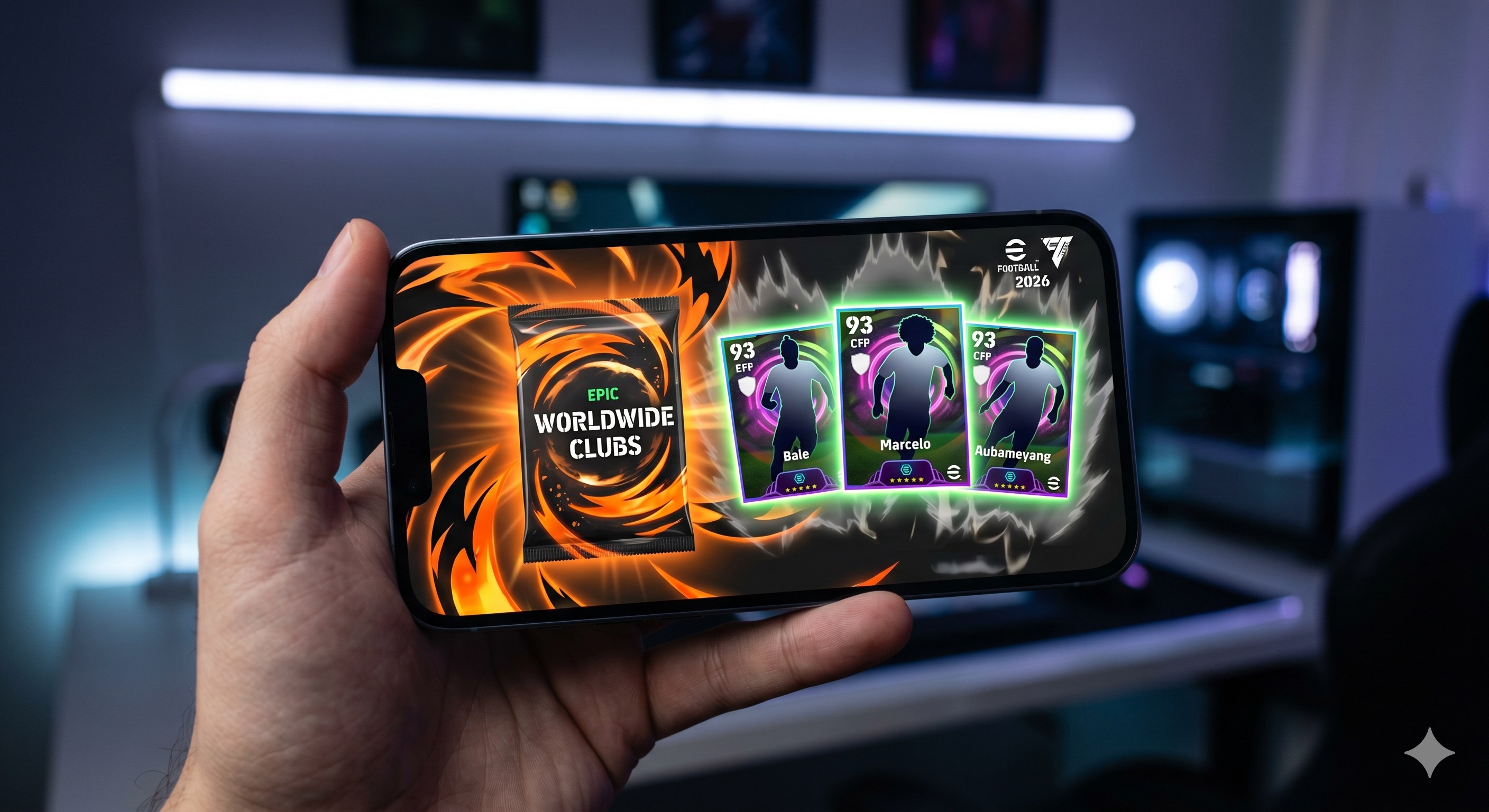 eFootball leans into anime crossover collecting — the Naruto 'Epic Worldwide Clubs' pack becomes the new build conversation