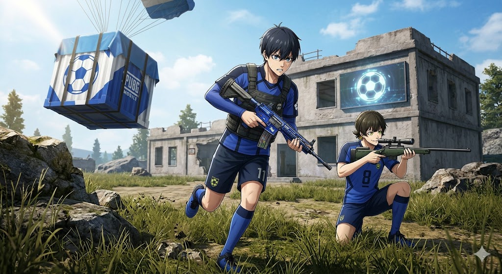 PUBG Mobile turns football anime into battleground fashion with Blue Lock crossover