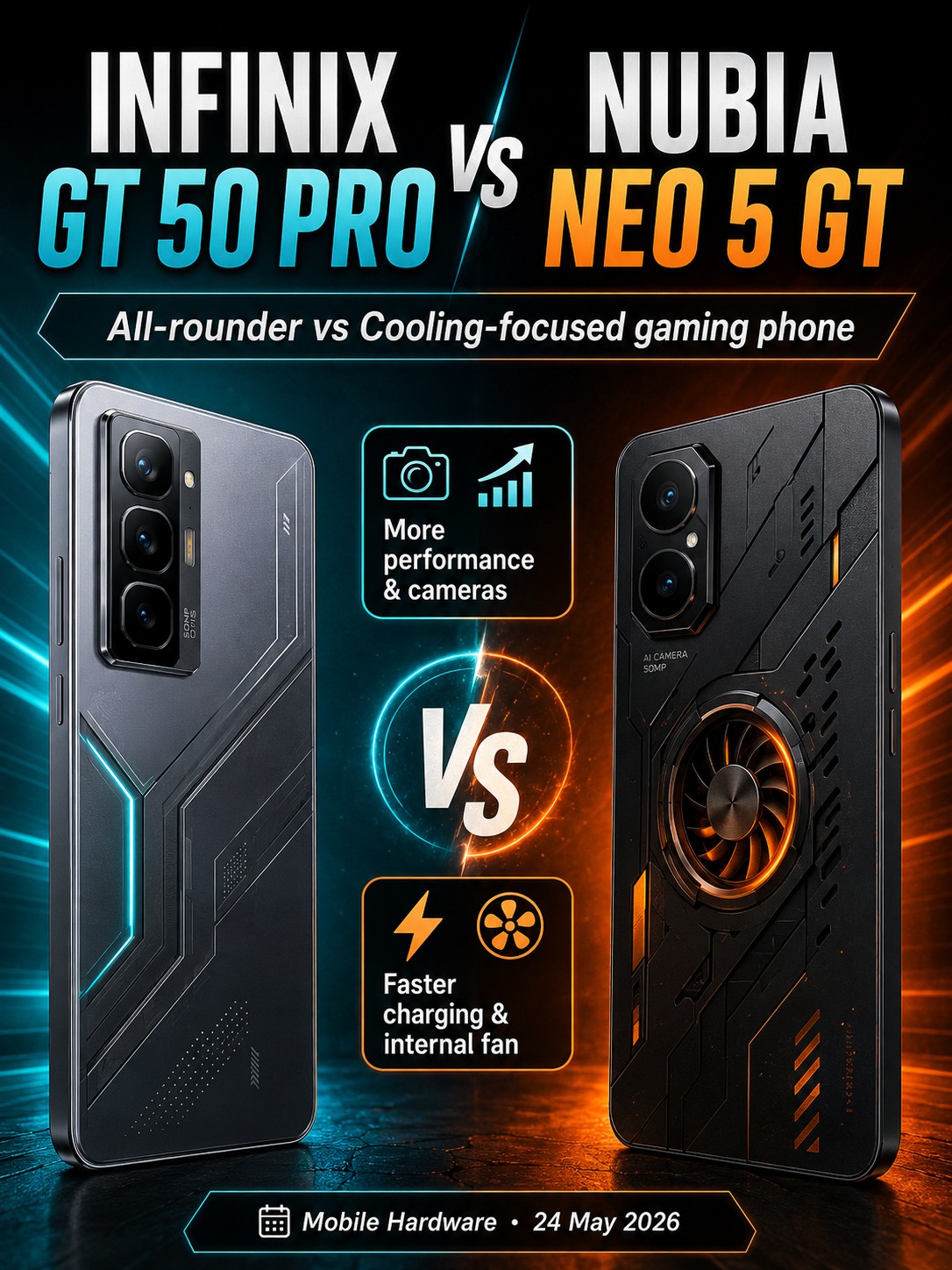 Infinix GT 50 Pro and nubia Neo 5 GT split the mid-range gaming phone argument