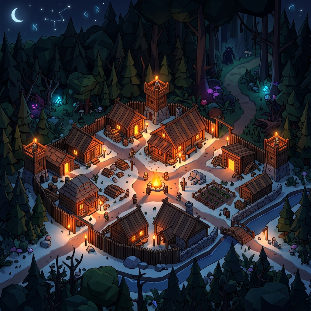 Dawnfolk brings minimalist survival city-building to mobile on August 3