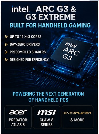 Intel Arc G3 officially enters the handheld gaming chip fight