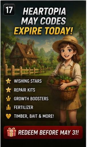 Heartopia’s May codes expire today, so cozy players should grab the freebies now