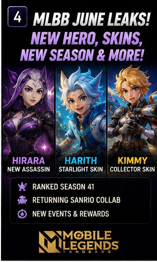 Mobile Legends June leaks put Hirara, Harith and Kimmy at the center of the next storm