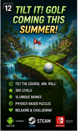 Tilt It! Golf aims for summer with 300 levels of course-tilting chaos