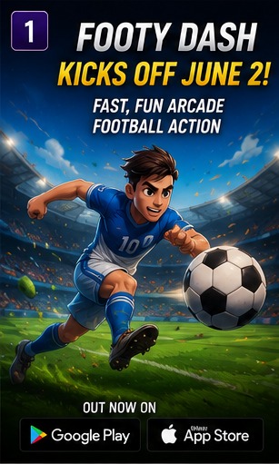 Footy Dash kicks off June 2 with quick arcade football energy