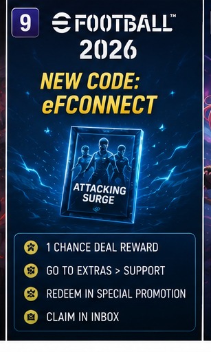 eFootball 2026’s eFCONNECT code gives players an Epic Attacking Surge chance