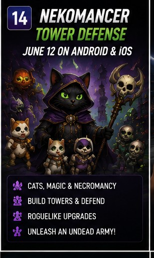 Nekomancer: Tower Defense prepares undead cat strategy for June 12