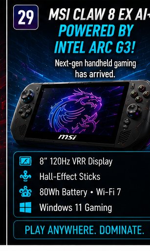 MSI Claw 8 EX AI+ keeps Intel Arc G3 Extreme in the handheld spotlight