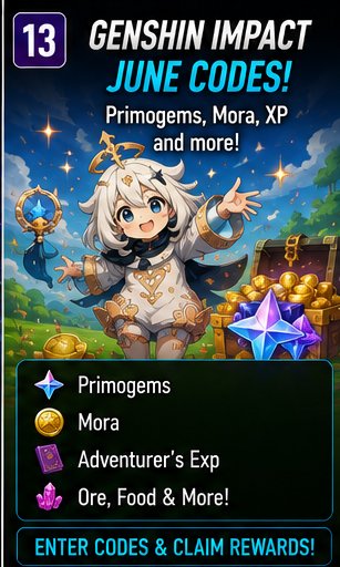 Genshin Impact June codes give players Primogems, Mora and upgrade items