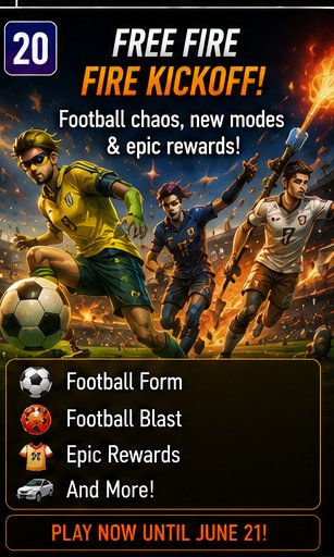 Free Fire Fire Kickoff keeps football chaos live through June 21