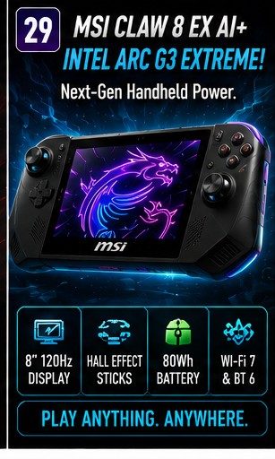 MSI Claw 8 EX AI+ keeps Intel Arc G3 Extreme in the handheld spotlight