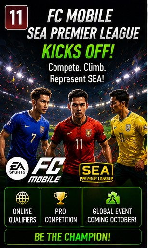 FC Mobile SEA Premier League debuts online with global event coming in October