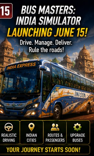 Bus Masters: India Simulator prepares a June 15 mobile driving launch