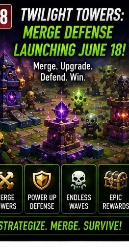 Twilight Towers: Merge Defense lines up a June 18 tower-defense slot