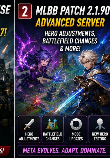 Mobile Legends Patch 2.1.90 brings Advanced Server hero and battlefield tuning