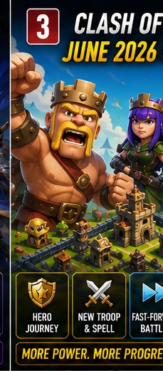 Clash of Clans June update adds Hero Journey, new levels and fast-forward battles