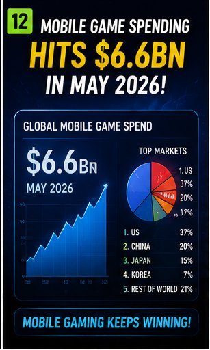 Mobile game spending hit $6.6bn in May