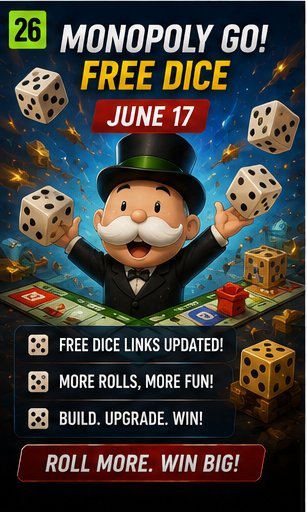 Monopoly Go free dice links updated for June 17