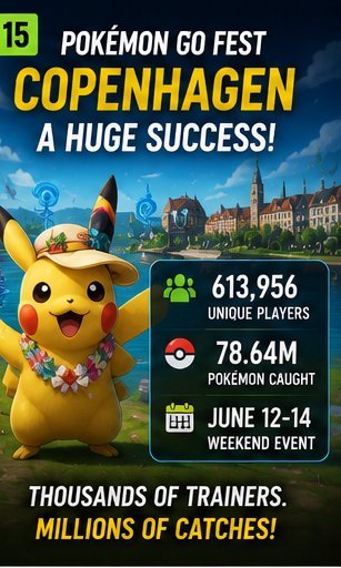 Pokémon Go Fest Copenhagen draws 614k players