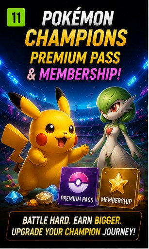 Pokémon Champions adds premium battle pass and memberships