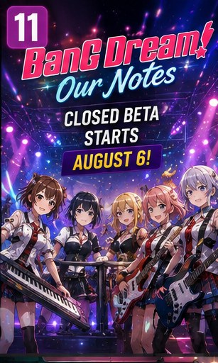BanG Dream! Our Notes beta starts August 6