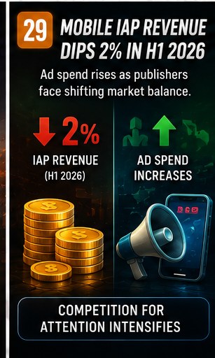 Mobile IAP revenue dips while advertising rises
