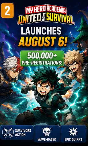 My Hero Academia: United Survival launches August 6