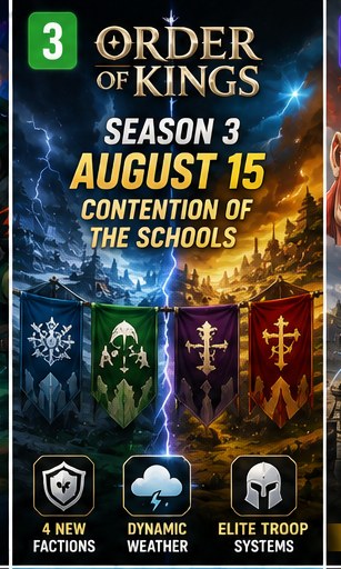 Order of Kings Season 3 arrives August 15