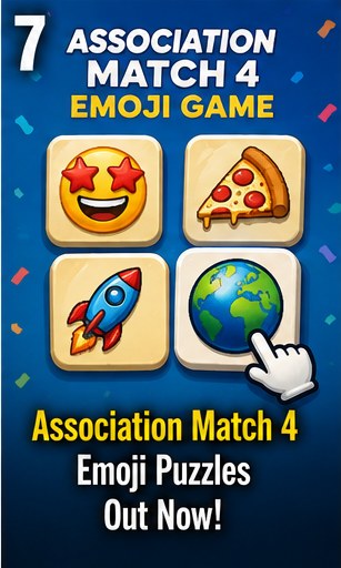 Association Match 4 Emoji Game turns visual clues into compact mobile puzzles