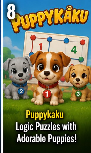Puppykaku turns numbered puppies into a spatial logic challenge
