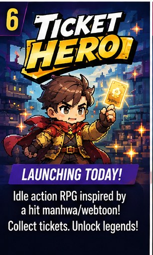 Ticket Hero launches its manhwa-inspired idle action RPG on mobile