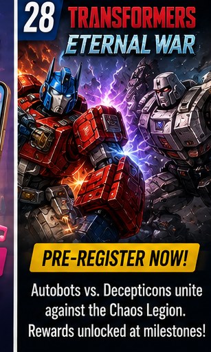 Transformers: Eternal War builds momentum as pre-registration continues