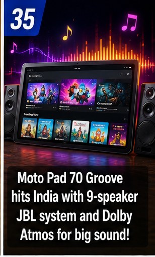 Moto Pad 70 Groove remains Motorola's entertainment-heavy alternative with nine-speaker JBL system