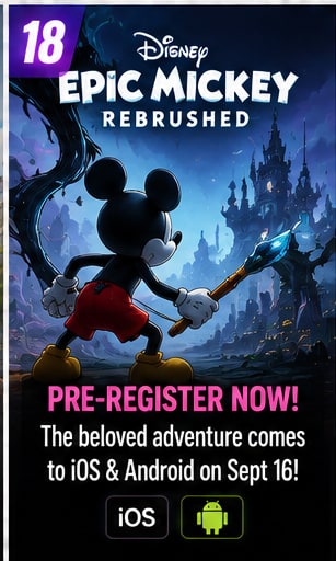 Disney Epic Mickey: Rebrushed mobile pre-registration continues ahead of September 16