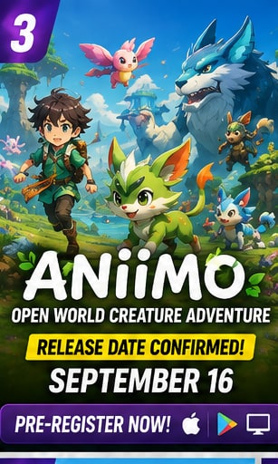 Aniimo confirms September 16 mobile launch as creature-catching RPG opens pre-registration