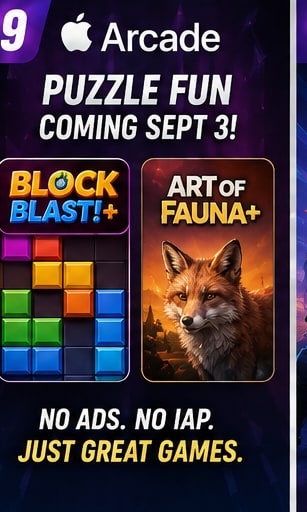 Apple Arcade prepares September puzzle expansion with Block Blast!+ and Art of Fauna+