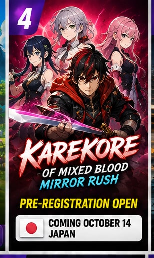 Karekore of Mixed Blood: Mirror Rush opens Japanese mobile pre-registration