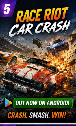 Race Riot: Car Crash launches on Android with chaotic arcade racing where crashing is encouraged