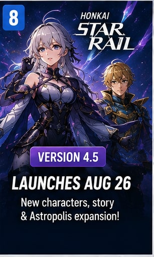 Honkai: Star Rail Version 4.5 moves within ten days of launch