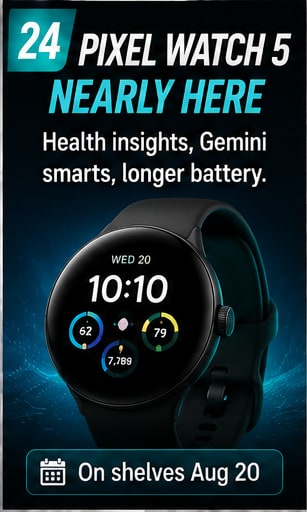 Pixel Watch 5 is four days from shelves with €419 Dutch starting price