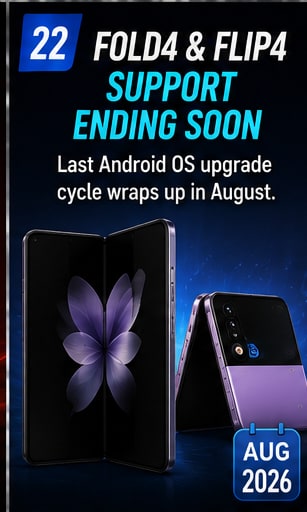 Galaxy Z Fold4 and Z Flip4 reach the end of major Android-version support