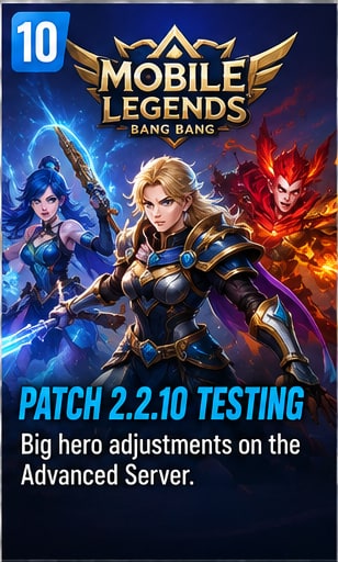 Mobile Legends Patch 2.2.10 tests another wave of hero changes on the Advanced Server