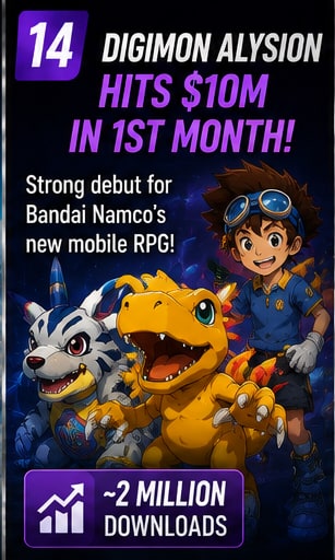 Digimon Alysion reportedly generates around $10 million in its first month