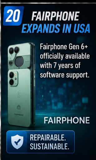 Fairphone expands official US presence with repairable Gen 6+ smartphone