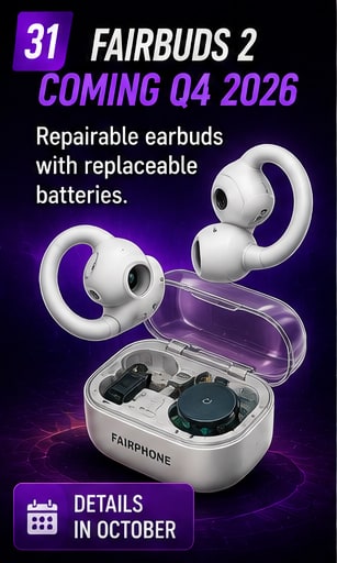 Fairphone previews Fairbuds 2 as repairability strategy expands deeper into personal audio
