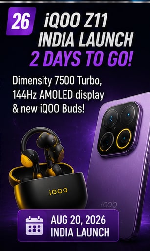 iQOO Z11 India launch is two days away with 144Hz AMOLED display