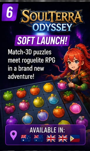 SoulTerra Odyssey enters soft launch with Bandai Namco mixing Match-3D puzzles and roguelite RPG combat