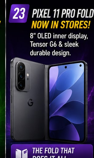Pixel 11 Pro Fold launches tomorrow as Google's $1,899 premium foldable